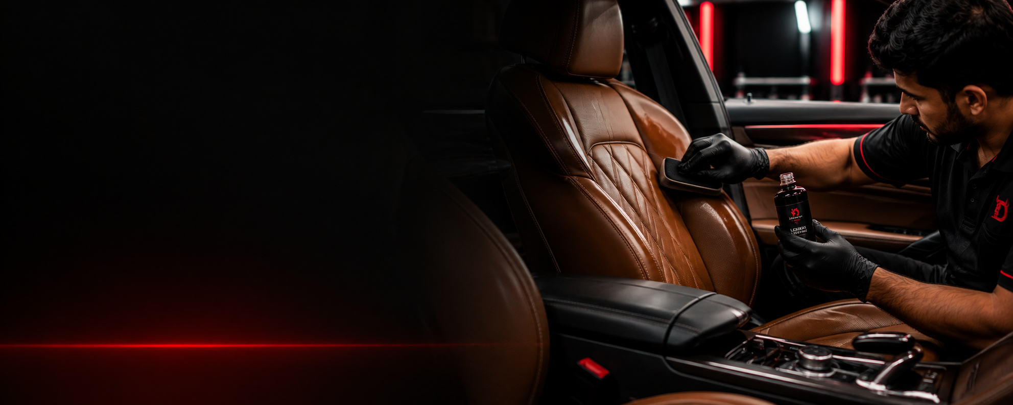 Professional leather coating for car interiors